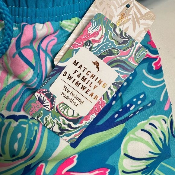 NWT Tommy Bahama Toddler Boys 2 Piece Blue and Green Rashguard Swim Set - 3T - Picture 5 of 9